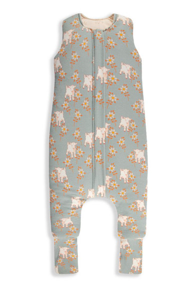 Celoroční spací pytel s nohavicemi Vintage Animals Sleepee Sky Blue/Cream