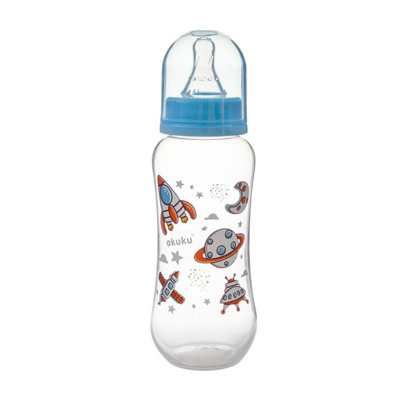 Kojenecká, plastová lahvička 250 ml Space Akuku
