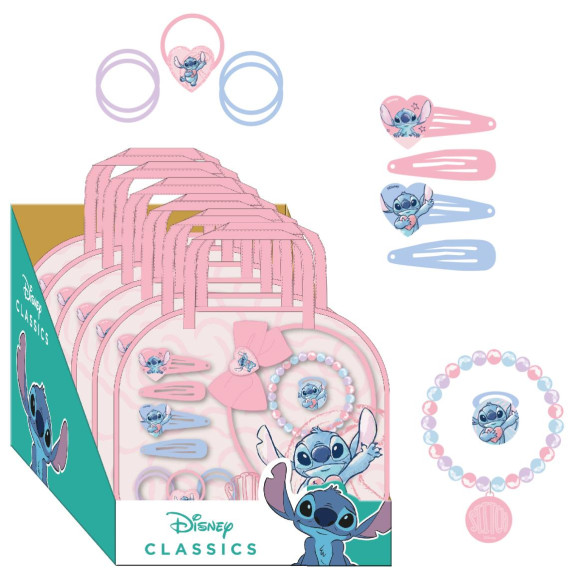 Set doplňků do vlasů 12 ks Stitch