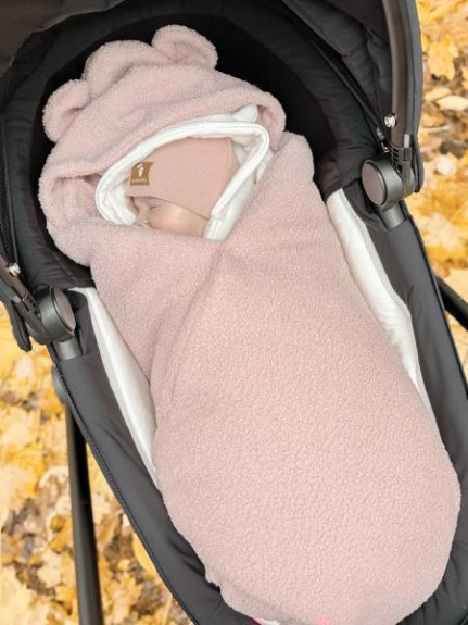 Oteplený fusák, deka s kapucí do autosedačky Beránek Baby Nellys