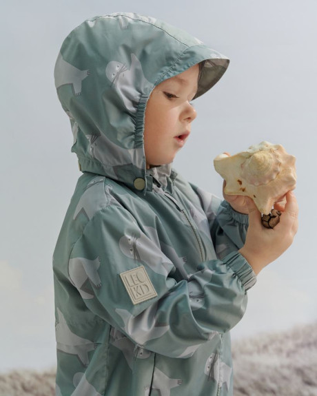 Větrovka Shells Sea Tot Green Leokid