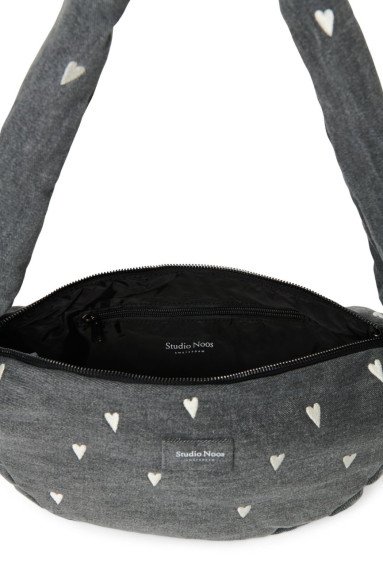 Denim Mini Cross Body Bag Studio Noos Grey Hearts