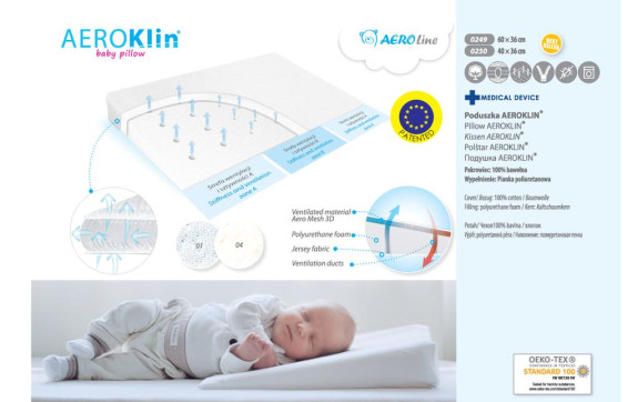 Polštář Aeroklin 40 x 36 BabyMatex