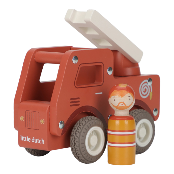 Hasičské auto dřevěné Little Dutch