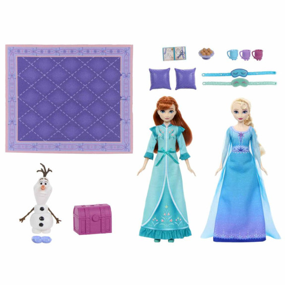 Panenky Anna a Elsa pyžamová párty Frozen