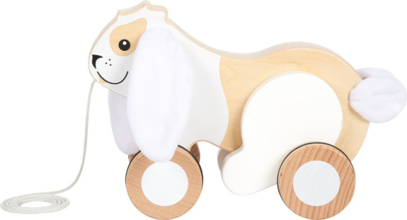 Dřevěná tahací hračka Králík se šustivými oušky small foot