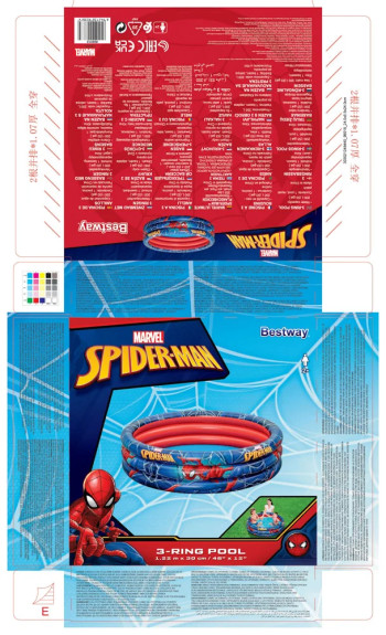 Nafukovací bazének Spiderman 1,22 m x 30 cm Bestway