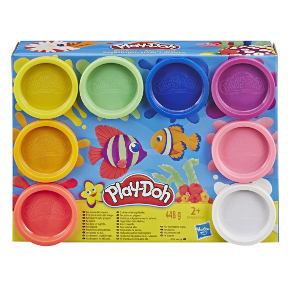 Play Doh Balení 8 ks kelímků - Duhové