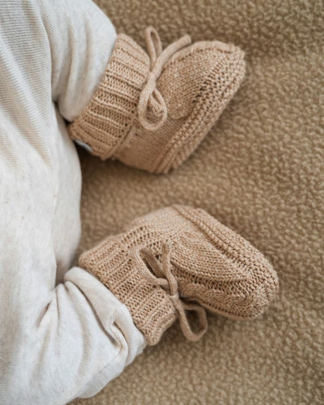 Capáčky Knit Cable Fudge Vel. 0 - 6 měsíců Lodger