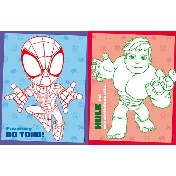 Omalovánky s voskovkami Spidey