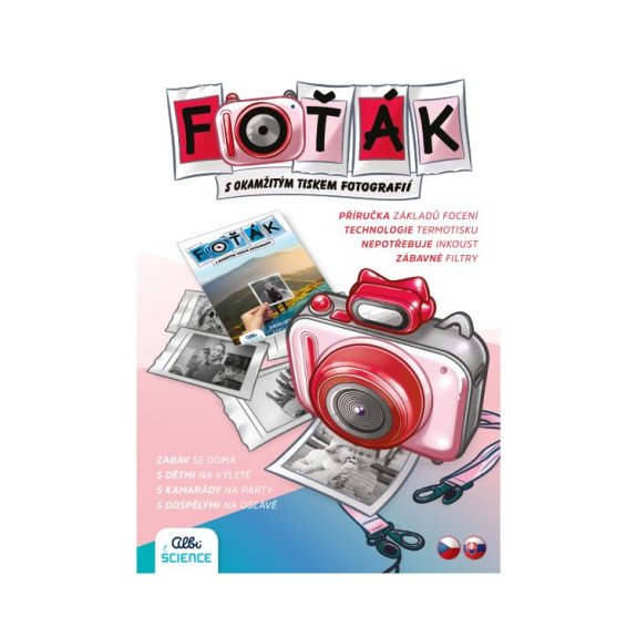 Růžový foťák s termotiskem Albi