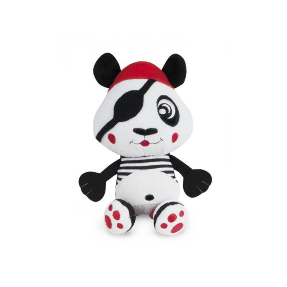 Plyšové chrastítko s klipem na kočárek -PIRÁT PANDA