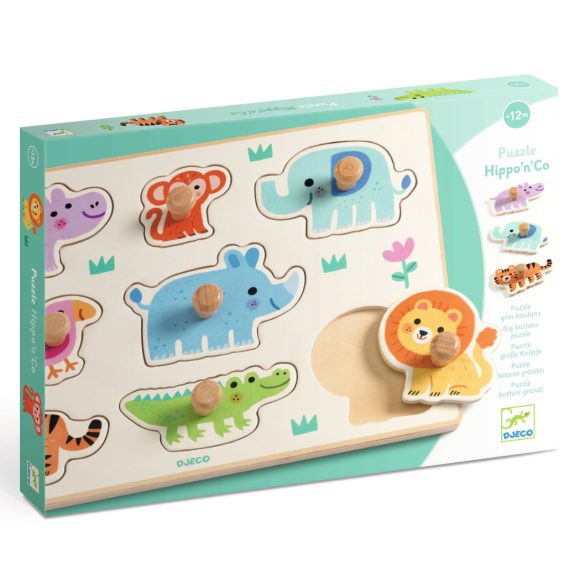 Vkládací puzzle Zvířata z džungle Djeco