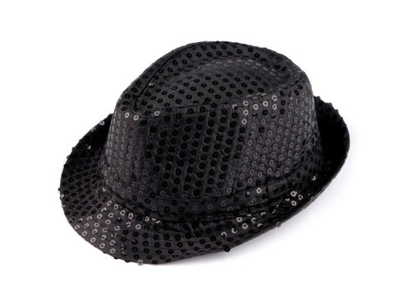 Karnevalový klobouk s flitry