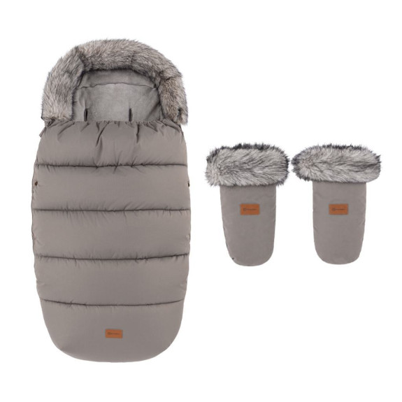 Set zimní fusak Comfy 4v1 + rukavice na kočárek Petite & Mars