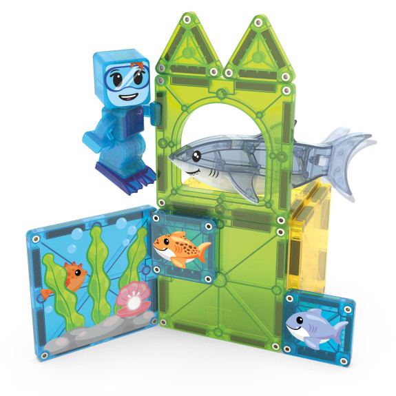 Magnetická stavebnice Shark Dive 13 dílků Magna-Tiles