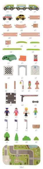 Vláčkodráha Vesnice 110 dílů 2Kids Toys