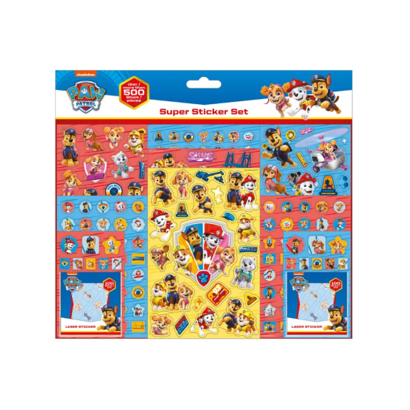 Velká sada nálepek 500 ks Paw Patrol