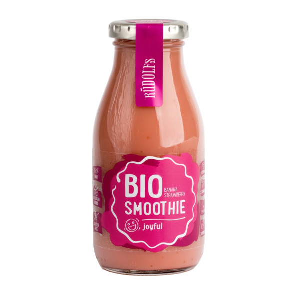 Smoothie Jahoda, banán BIO 260 ml Rudolfs