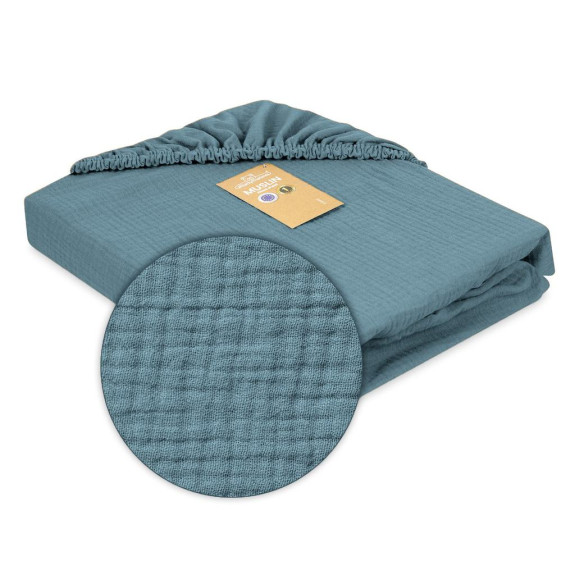 Mušelínové prostěradlo s gumou 60 x 120 cm BabyMatex