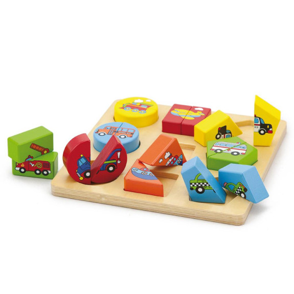 Dřevěné puzzle vkládačka - doprava Viga
