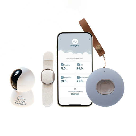 Relax Chytrý senzor pro děti 0 m - 5 let Set s HD kamerou, pásek ruka/noha BabySensor