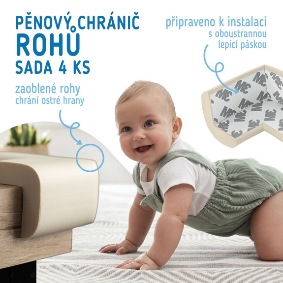 Ochrana rohů a hran pěnová sada 4 ks Sipo