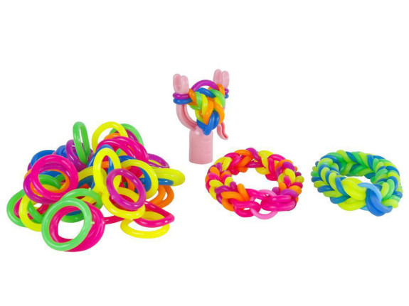 Sada pro pletení náramků z mega gumiček 72 ks Toys&Trends