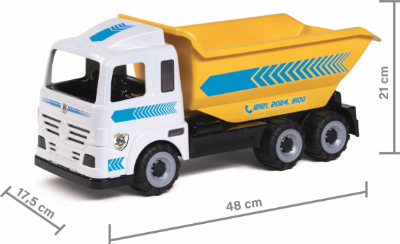 Sklápeč s pogumovanými koly - délka 48 cm Androni Heavy Trucks