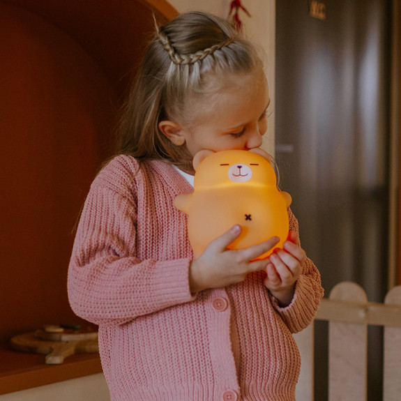 LED silikonová noční lampička - chrápající medvídek Mary's