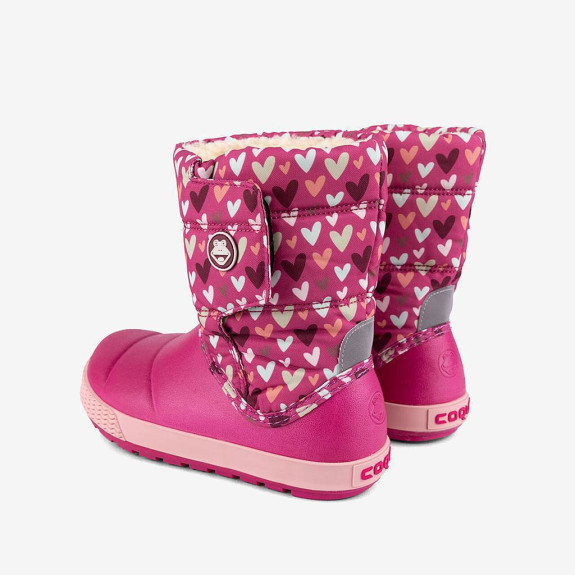 Dětské zimní boty - zateplené sněhule s kožíškem COQUI MIKI magenta