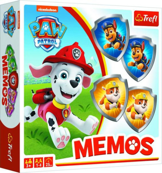 Pexeso papírové Paw Patrol/Tlapková patrola v krabici 20x20x5cm
