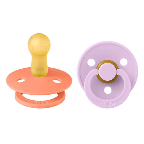 Dudlíky kaučuk 2 ks 0-6 měsíců Colour Bibs
