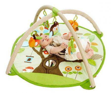 Deka na hraní Treetop Friends ZELENO-HNĚDÁ, 0m+
