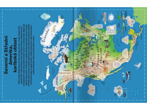Atlas světa Kniha se samolepkami
