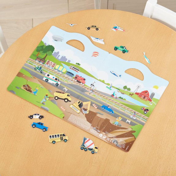 Adhezní sešit se samolepkami Dopravní prostředky Melissa & Doug