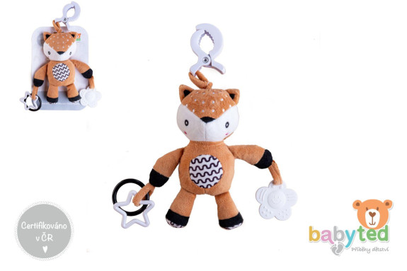 Chrastítko plyš 30 cm závěs na postýlku/kočárek 0 m+ babyted