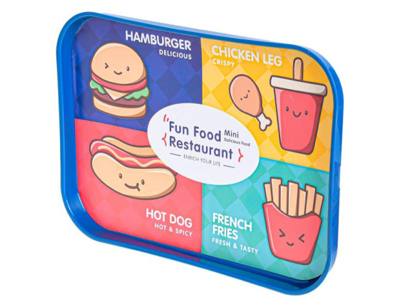 Fast food set s podnosem 26 x 19 cm 26 ks