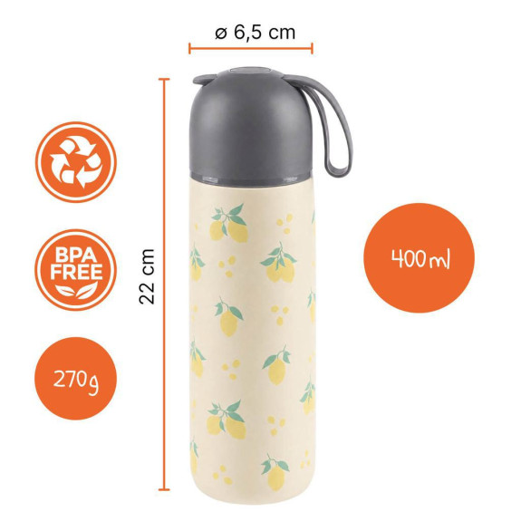 Termoska na tekutiny se silikonovým držákem 400 ml Zopa