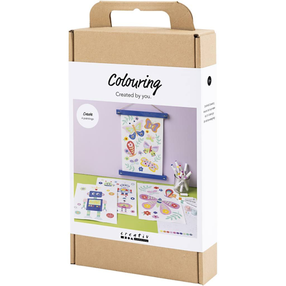 Kreativní sada Craft Kit Colouring Butterfly & Robot Creativ Company