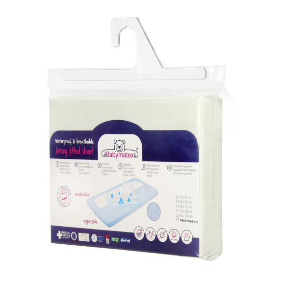 Nepromokavé prostěradlo jersey 70 x 140 cm Babymatex
