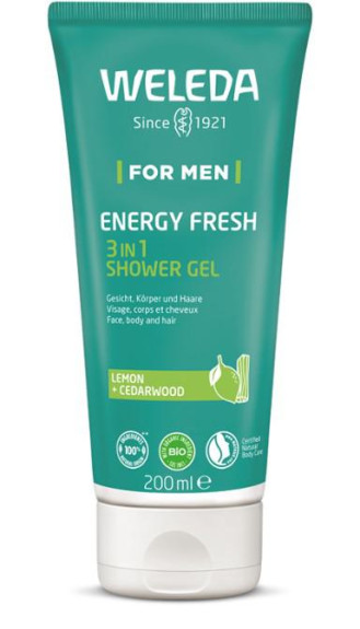 3 v 1 Shower Gel For Men Energy Fresh 200 ml Weleda