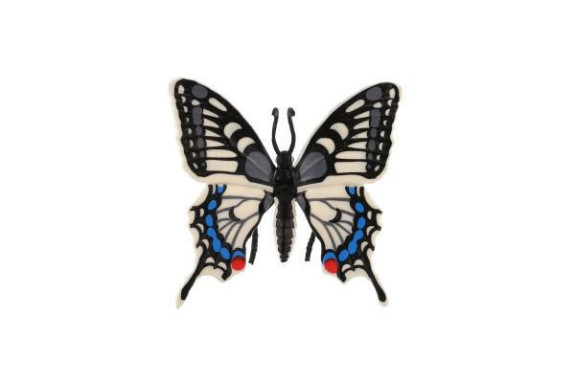 Motýl tropický Papilio/otakárek fenyklový zooted plast 8 cm