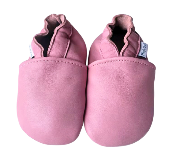 Kožené capáčky Barefoot s Anti-Slip podrážkou Vel. 12-18 měs. Hopi Go