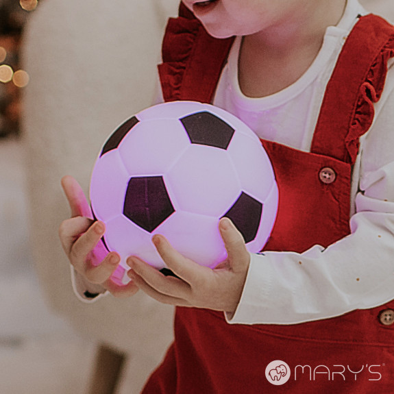 LED silikonová noční lampička Rgb, měkká s pumpičkou - fotbalový míč Mary's