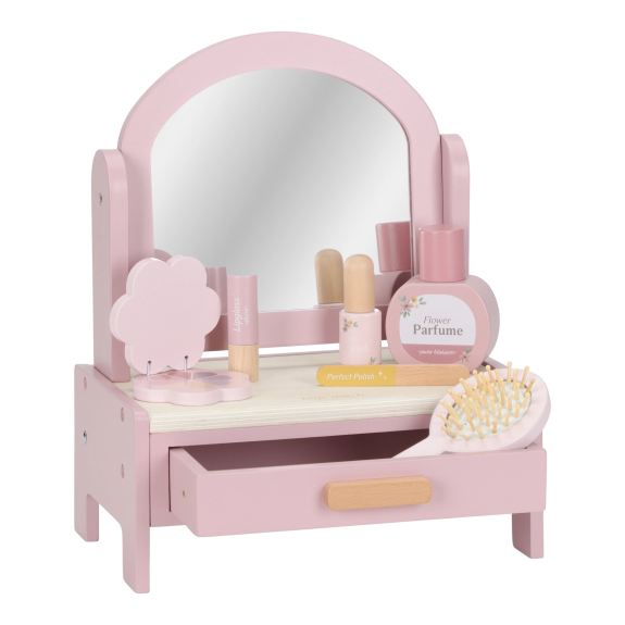 Toaletní stoleček dřevěný Pink Little Dutch