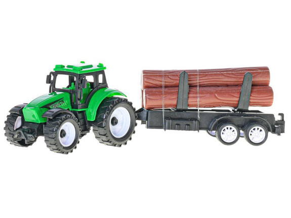 Traktor s vlečkou 21 cm na zpětný chod