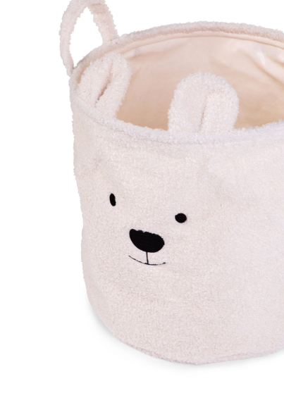 Koš na hračky Teddy Off White 30 x 30 x 30 cm Childhome