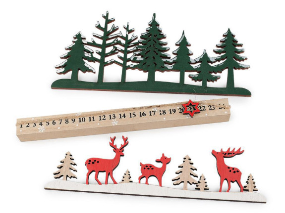 Dřevěný adventní kalendář 