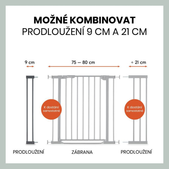 Zábrana Open N Stop 2 rozšíření o 9 cm Hauck